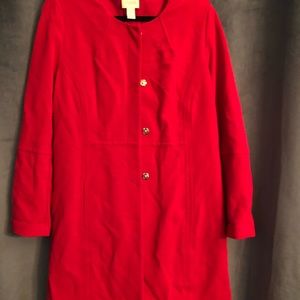 Chico’s red 3/4  jacket for winter dress.